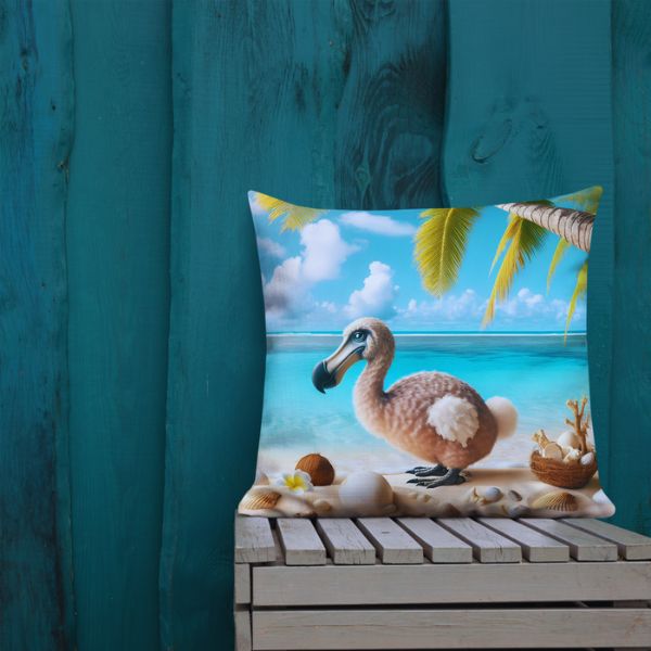 Coussin Déco Haut de Gamme - Le dodo l'embleme de l'île Maurice