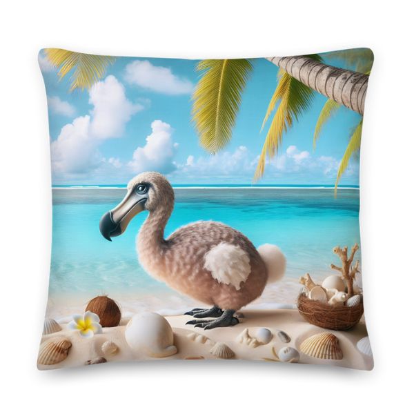 Coussin Déco Haut de Gamme - Le dodo l'embleme de l'île Maurice