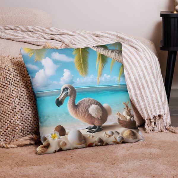 Coussin Déco Haut de Gamme - Le dodo l'embleme de l'île Maurice