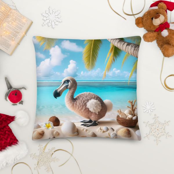 Coussin Déco Haut de Gamme - Le dodo l'embleme de l'île Maurice