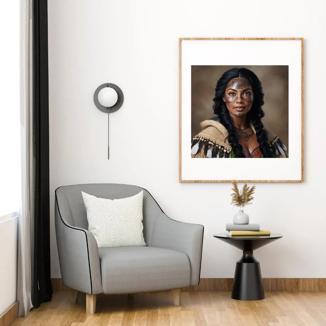 Pacifique : Femme Maori , Vibrant Maori Artwork, Printable Digital Download, Traditional New Zealand Maori Design