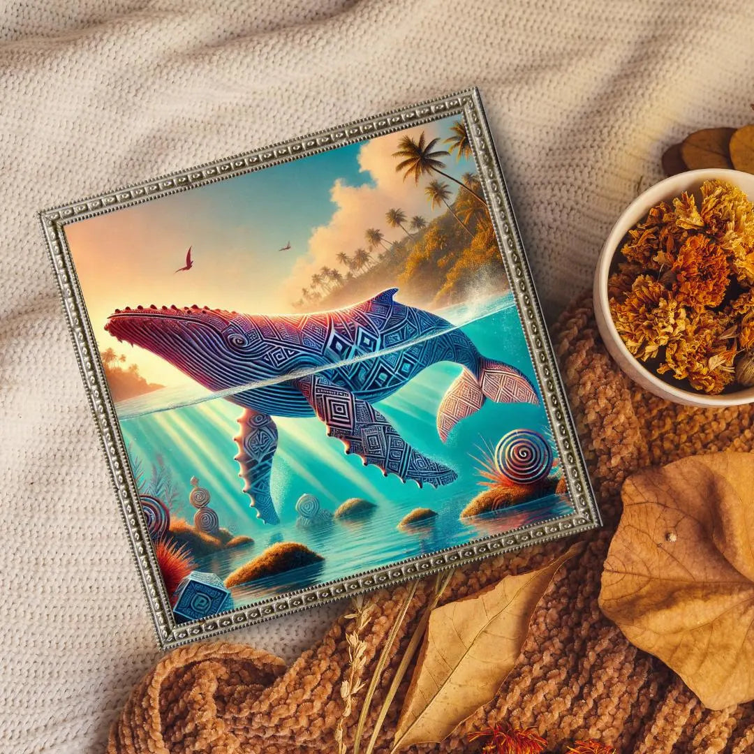 Pacifique : La Majestueuse Baleine Maori - Vibrant Maori Artwork, Printable Digital Download, Traditional New Zealand Maori Design