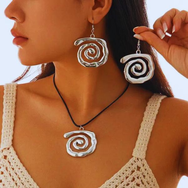 Parure Collier Pendentif et Boucles d'oreilles Maori KORU - Pendentif Maori