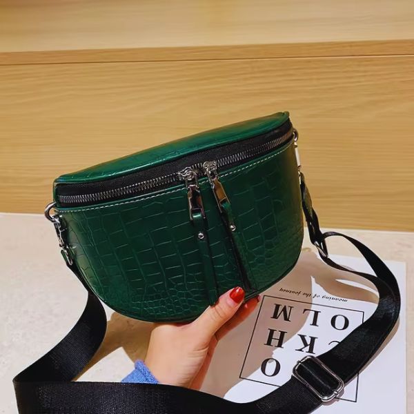 Sac Banane en Cuir PU avec Porte-Monnaie pour Femme