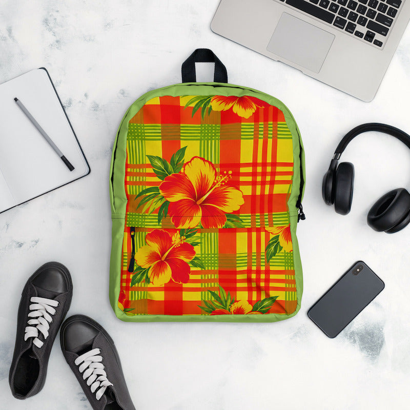 Sac à dos - homme ou femme - Madras - Antilles - Guadeloupe , Martinique