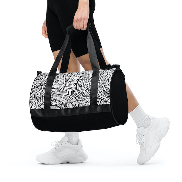 Sac de Sport Unisexe Motif Tribal – Robuste et Stylé