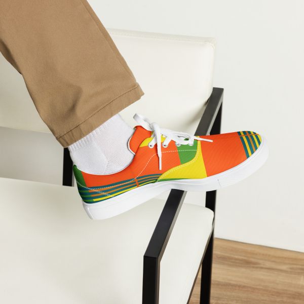 Sneakers en Madras avec lacets – Sneaker Homme