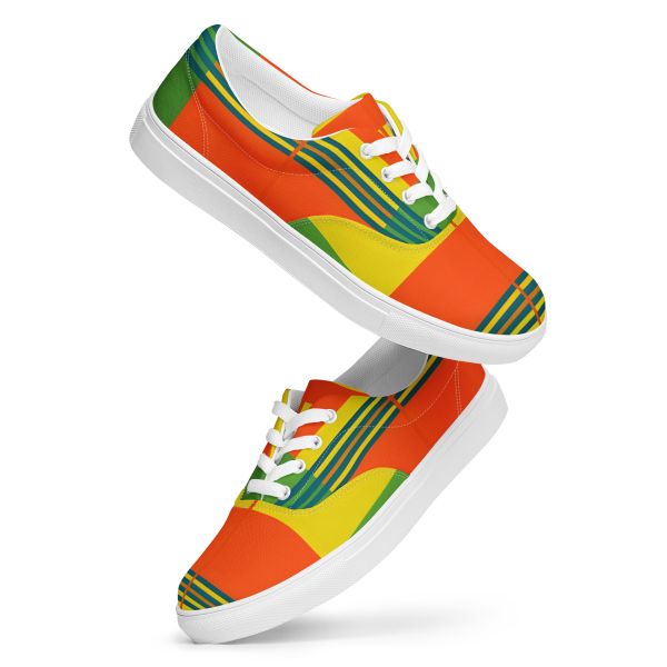 Sneakers en Madras avec lacets – Sneaker Homme
