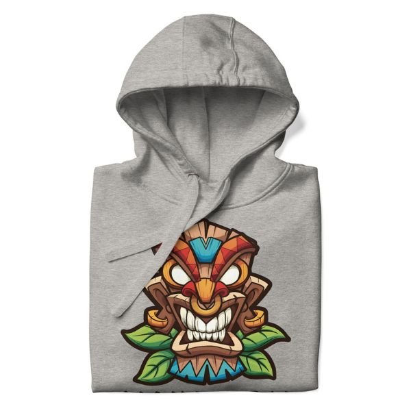 Sweat Shirt à capuche Gris pour Homme ou Femme - Mana Atua - Maori