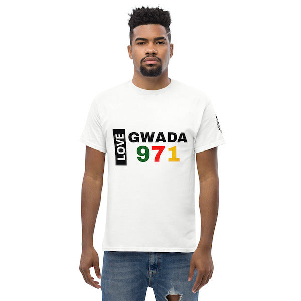 T-shirt Unisexe - Design Love Gwada 971 - Guadeloupe