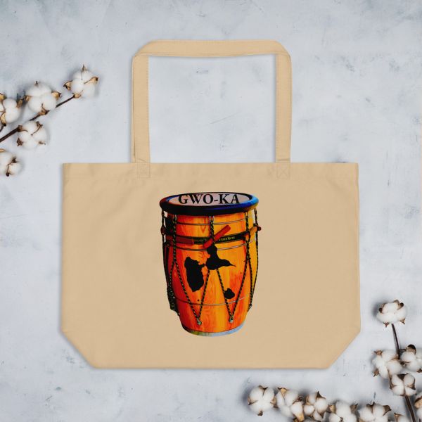 Grand Tote Bag Bio Design Tambour Ka – Symbole Culturel de la Guadeloupe
