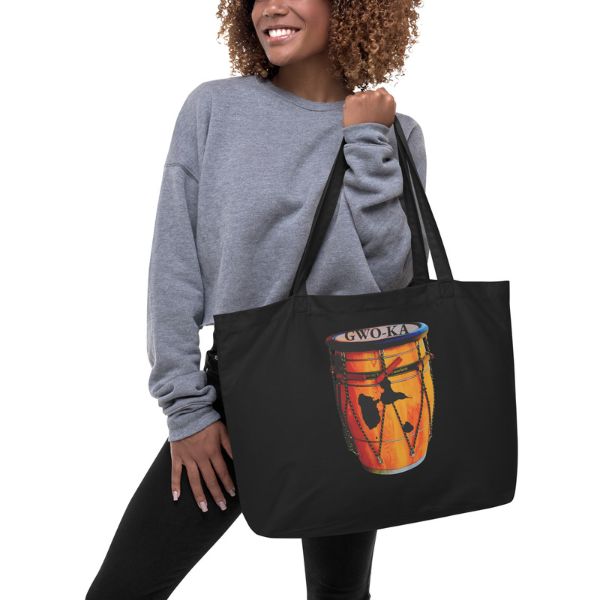 Grand Tote Bag Bio Design Tambour Ka – Symbole Culturel de la Guadeloupe