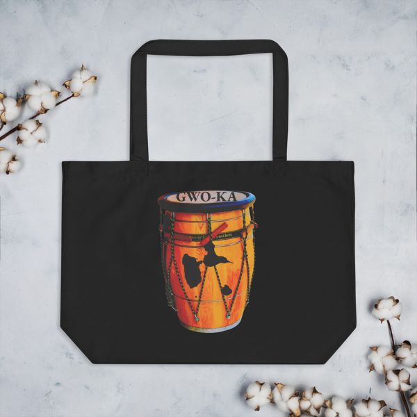 Grand Tote Bag Bio Design Tambour Ka – Symbole Culturel de la Guadeloupe