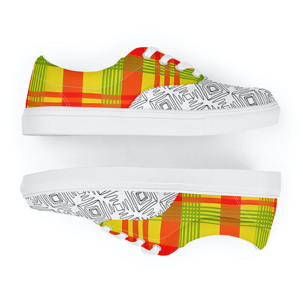 Sneakers Madras avec lacets pour homme