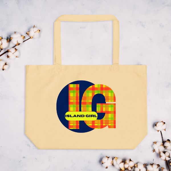 Grand Tote Bag Bio – Design Madras Island Girl