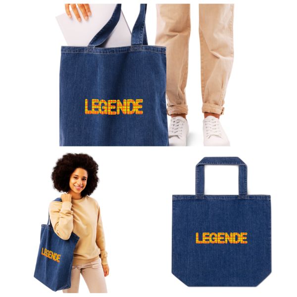 Tote Bag en Jean & Madras - Légende ✨