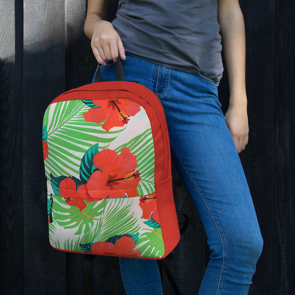 Sac Ă dos aux motifs du Pacifique - Jardin Tropical Hibiscus - Homme ou Femme - Pacifique