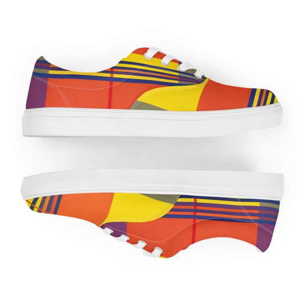 Sneakers en toile madras avec lacets – Sneaker Homme