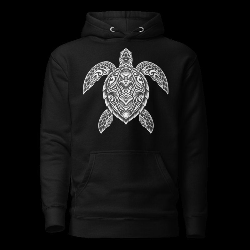 Sweat Shirt à capuche Unisexe - Homme ou Femme - Tortue - Polynésie