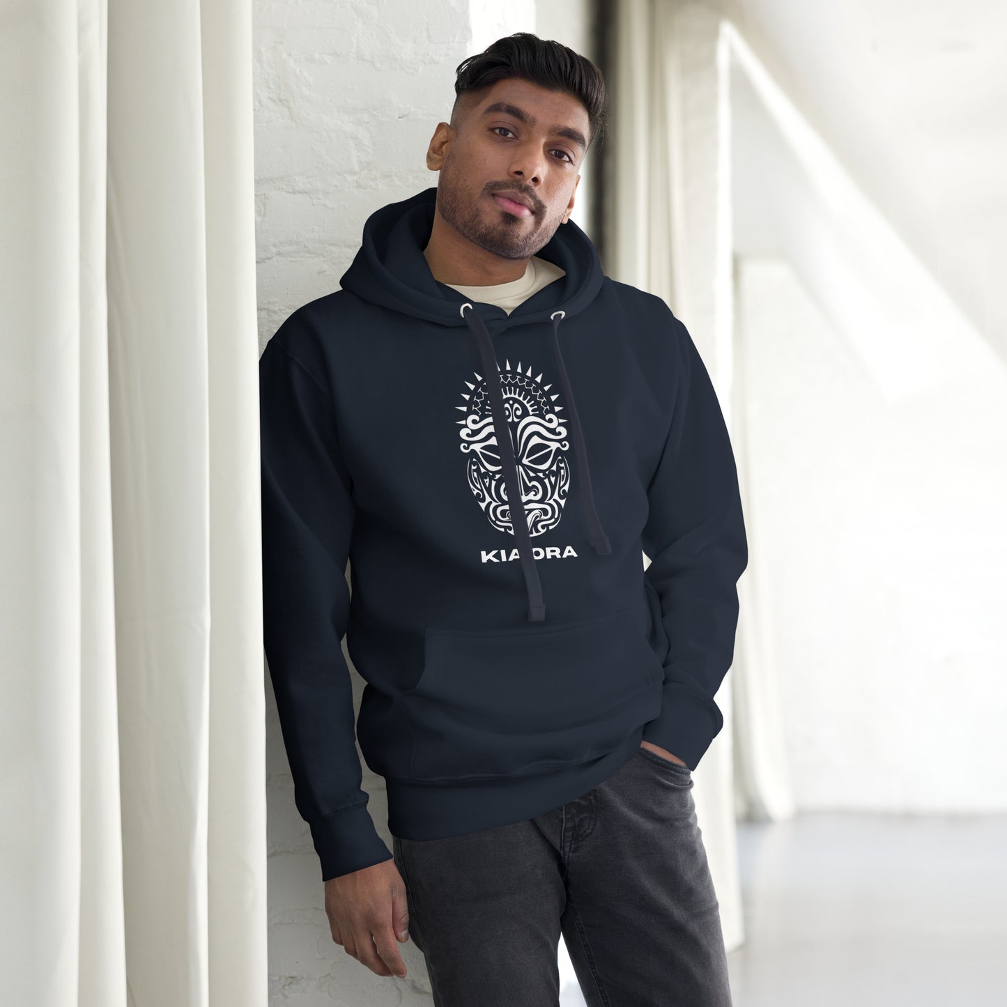 Sweat Shirt à capuche Unisexe - Homme ou Femme - Visage Maori - KIA ORA