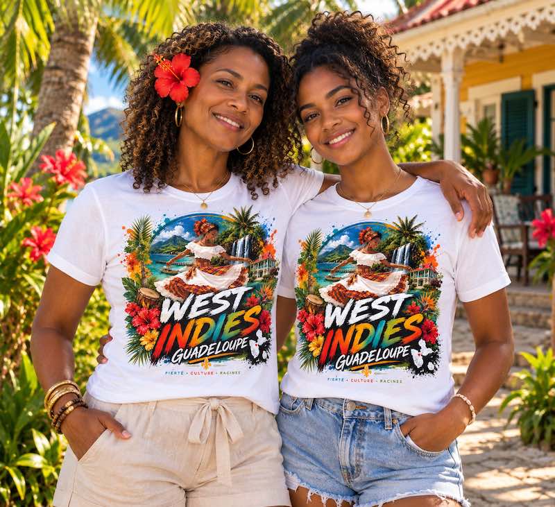 T-shirt Unisexe Authentique WEST INDIES GUADELOUPE