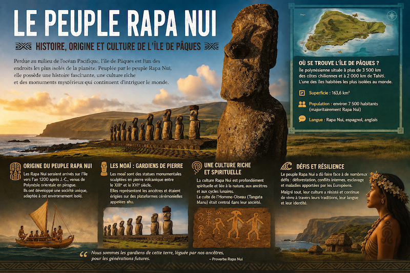 Qui sont les Rapa Nui ? Origine, identité et culture du peuple de l’île de Pâques
