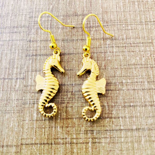 Boucles d'Oreilles  Hippocampe – Élégance Océanique