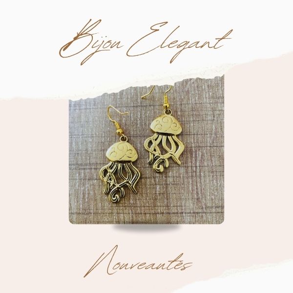 Boucles d’oreilles Pieuvre – Élégance et Mystère des Océans