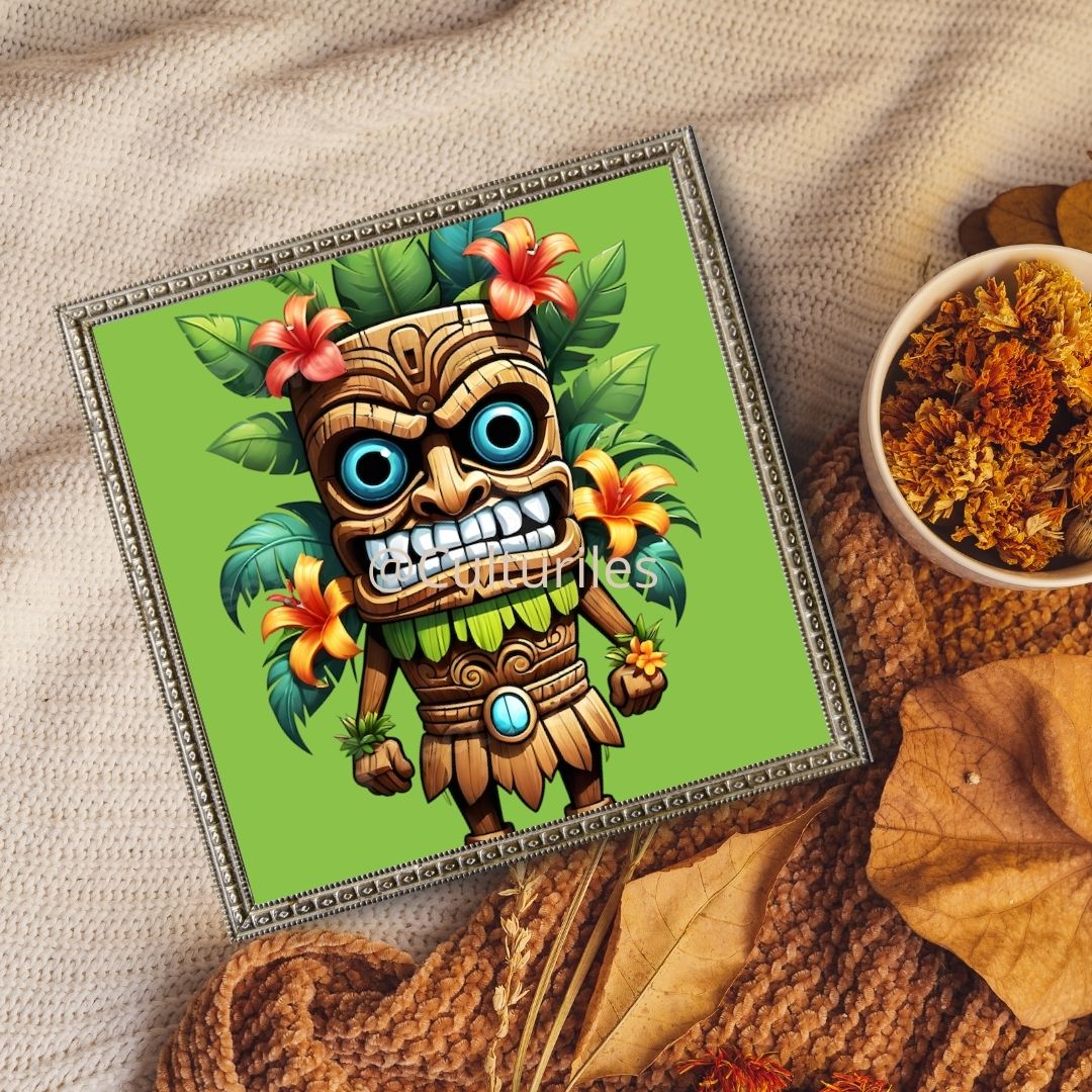 Pacifique – TIKI Polynésien - Pacific Artwork, Printable Digital Download