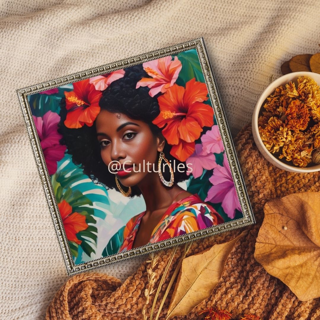 Ocean-Indien – Femme créole - Artwork, Printable Digital Download