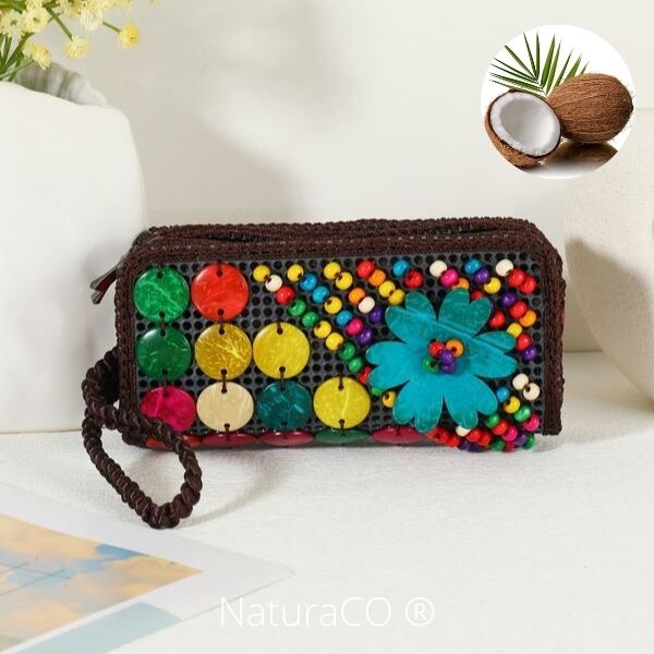 Petit portefeuille original en Noix de Coco - Naturels et Ecologiques - NaturaCO ®