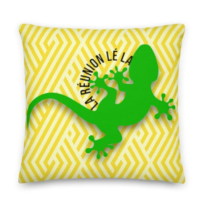 Coussin  Salon Haut de Gamme - La Réunion lé la - Gecko Vert