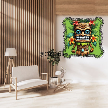 Pacifique – TIKI Polynésien - Pacific Artwork, Printable Digital Download