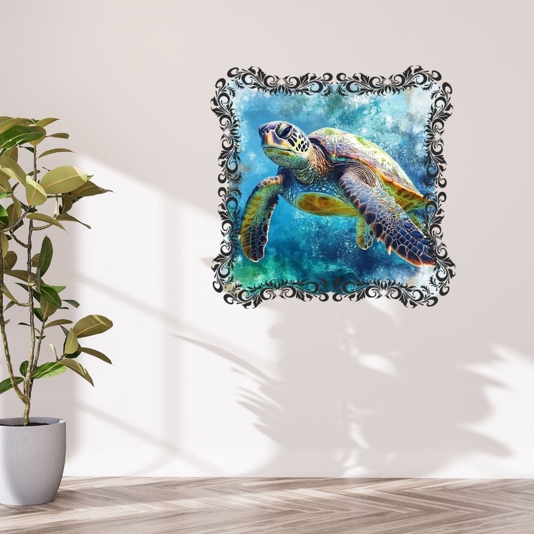 Caraïbes – Tortue des mers - Artwork, Printable Digital Download