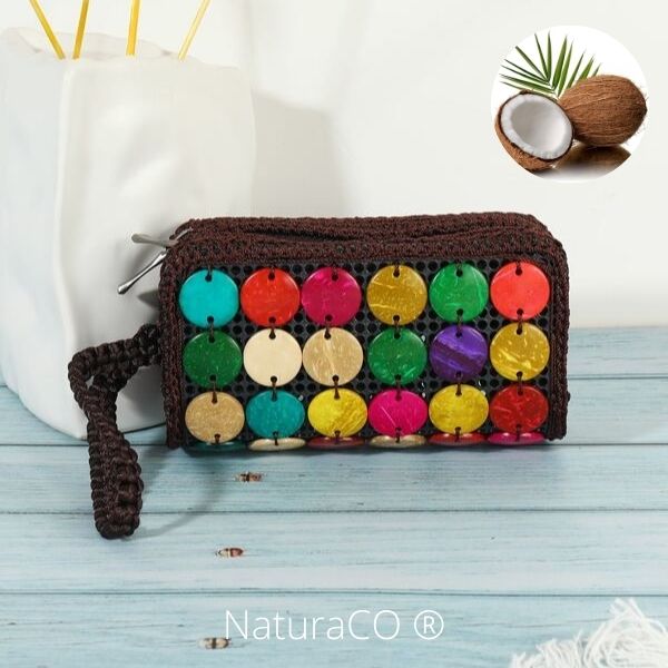 Petit portefeuille original en Noix de Coco - Naturels et Ecologiques - NaturaCO ®