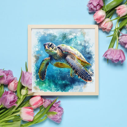 Caraïbes – Tortue des mers - Artwork, Printable Digital Download