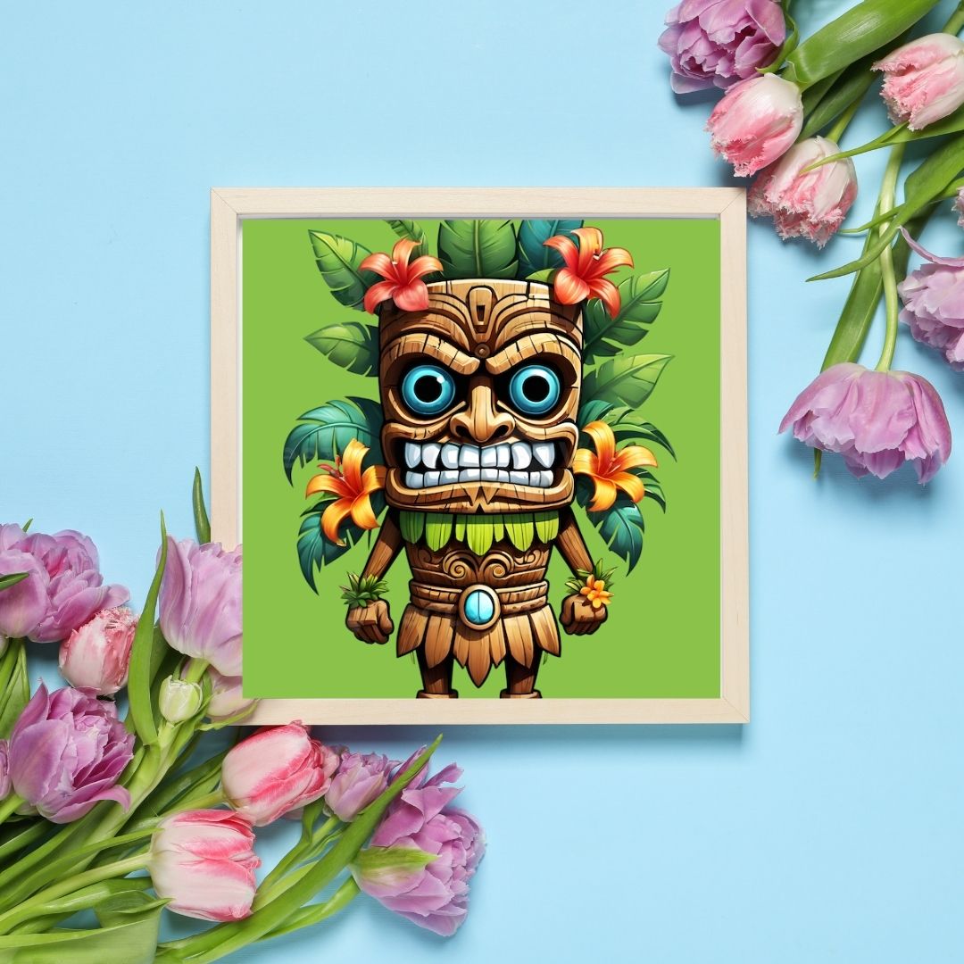 Pacifique – TIKI Polynésien - Pacific Artwork, Printable Digital Download