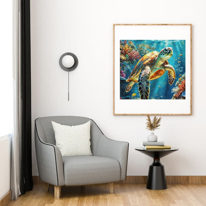 Caraïbes – Tortue des mers - Artwork, Printable Digital Download