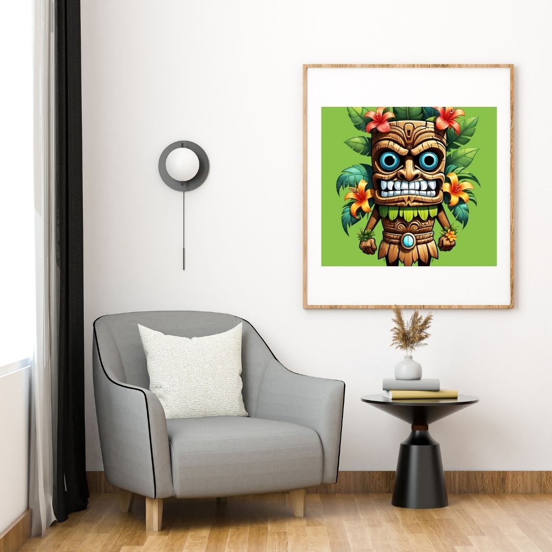 Pacifique – TIKI Polynésien - Pacific Artwork, Printable Digital Download