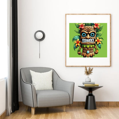 Pacifique – TIKI Polynésien - Pacific Artwork, Printable Digital Download