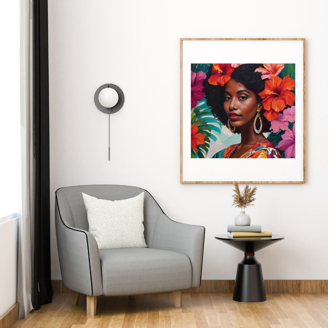 Ocean-Indien – Femme créole - Artwork, Printable Digital Download