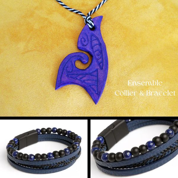 Collier Pendentif Hei Matau Maori - Collier de protection - Polynésie / Nouvelle Zélande