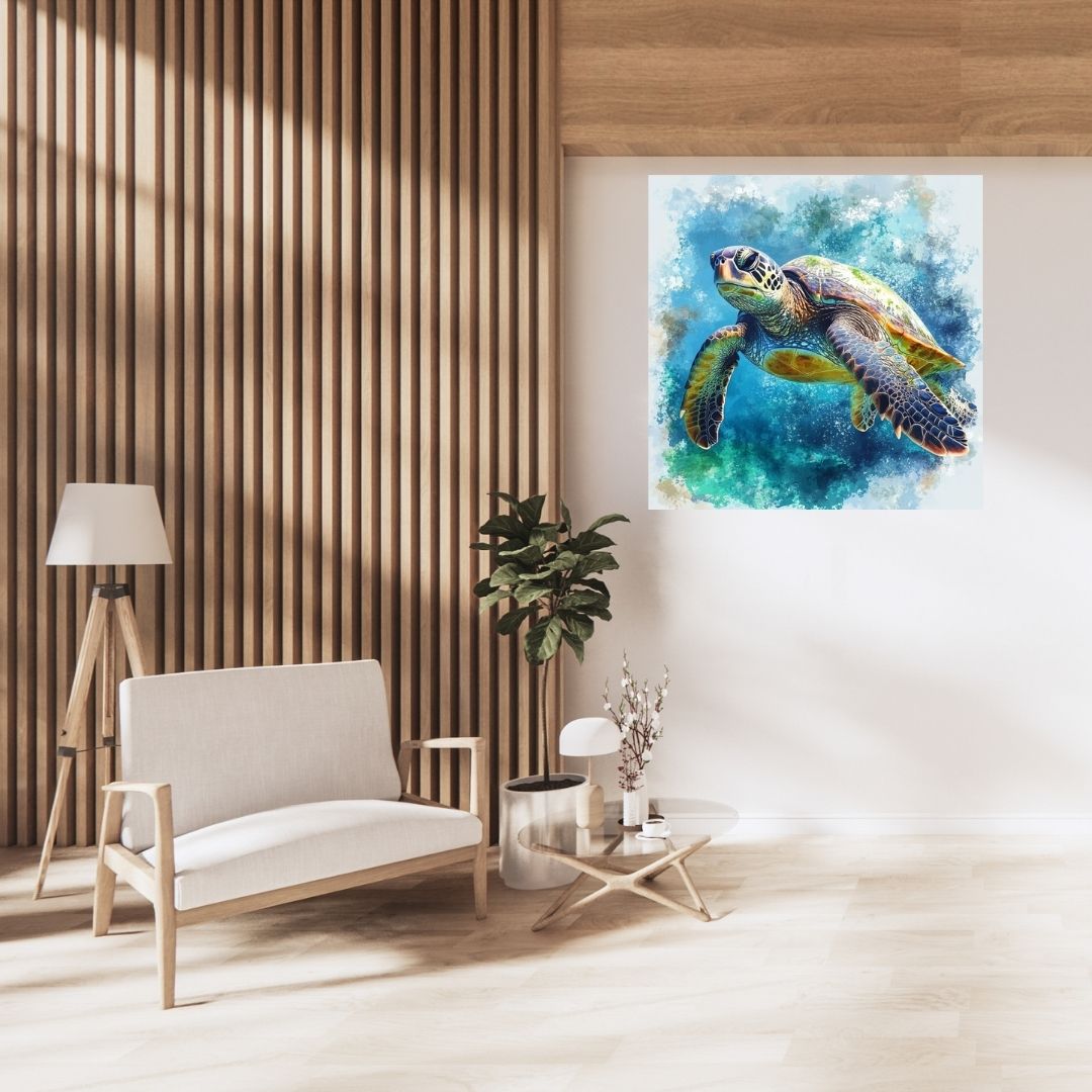 Caraïbes – Tortue des mers - Artwork, Printable Digital Download