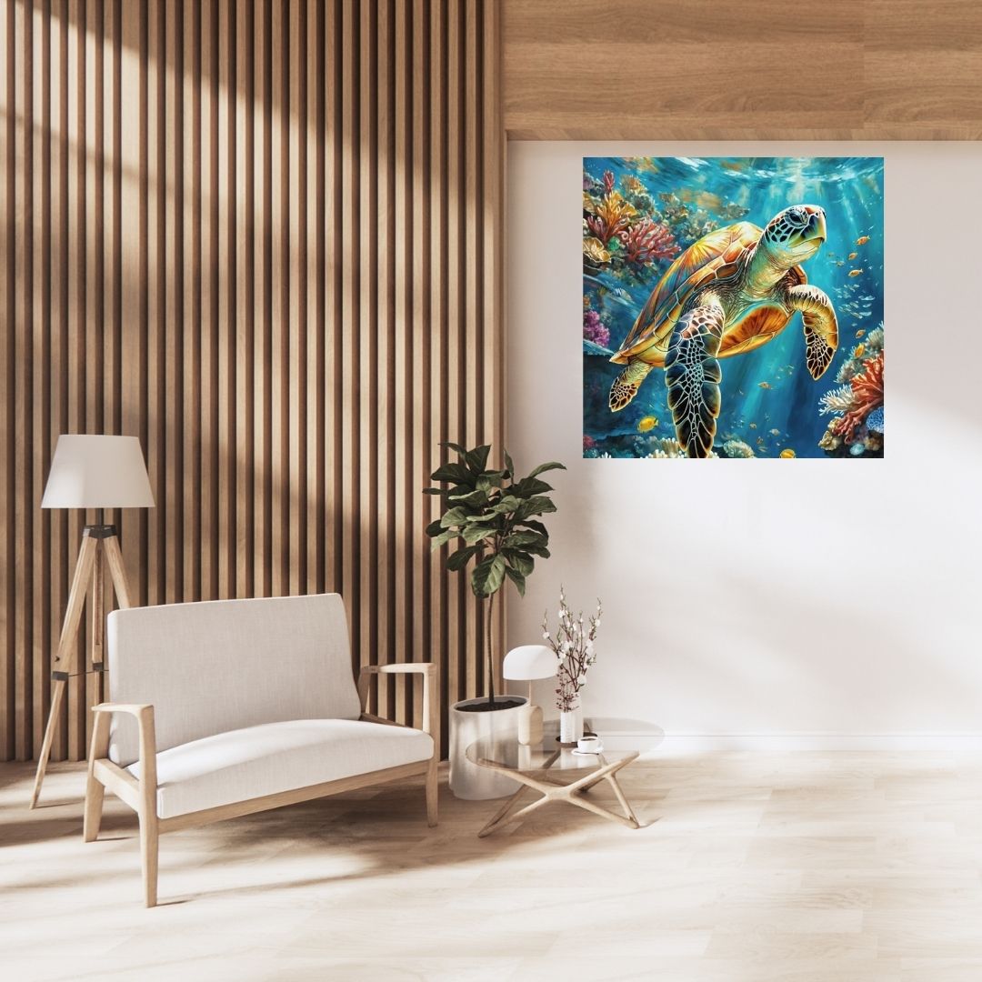 Caraïbes – Tortue des mers - Artwork, Printable Digital Download