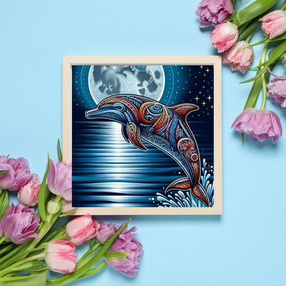 Dauphin Maori  aux Motifs Tribaux Polynsésiens - Vibrant Maori Artwork - Printable Digital Download, Traditional New Zealand Maori Design - Art mural téléchargement électronique