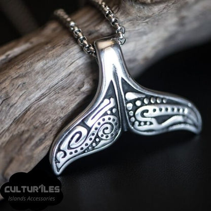 Collier Pendentif Femmes - Collier Maori Queue de Baleine - Collier de protection - Polynésie / Nouvelle Zélande