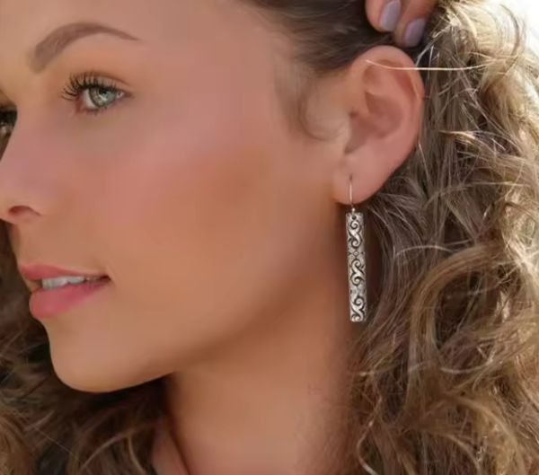 Boucles d’Oreilles Hawaïennes – Motifs Tribaux  - en Acier Inox