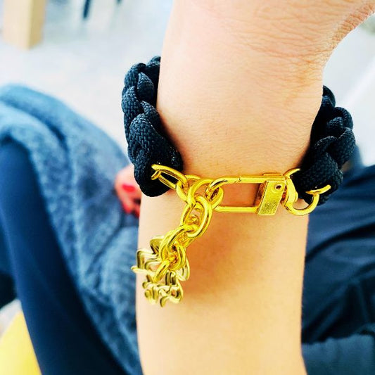 Bracelet Femme Noir et Doré – Élégance Mythique