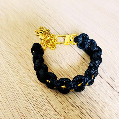 Bracelet Femme Noir et Doré – Élégance Mythique