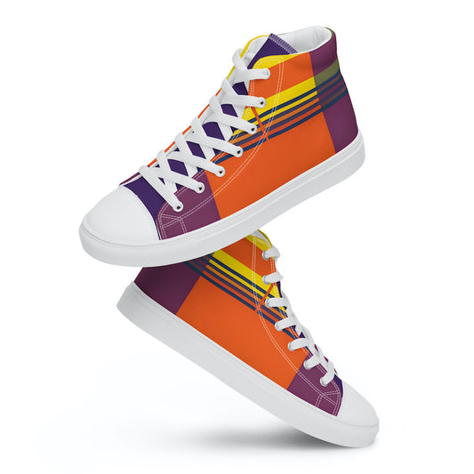 Baskets hautes en toile Madras Bicolore – Homme